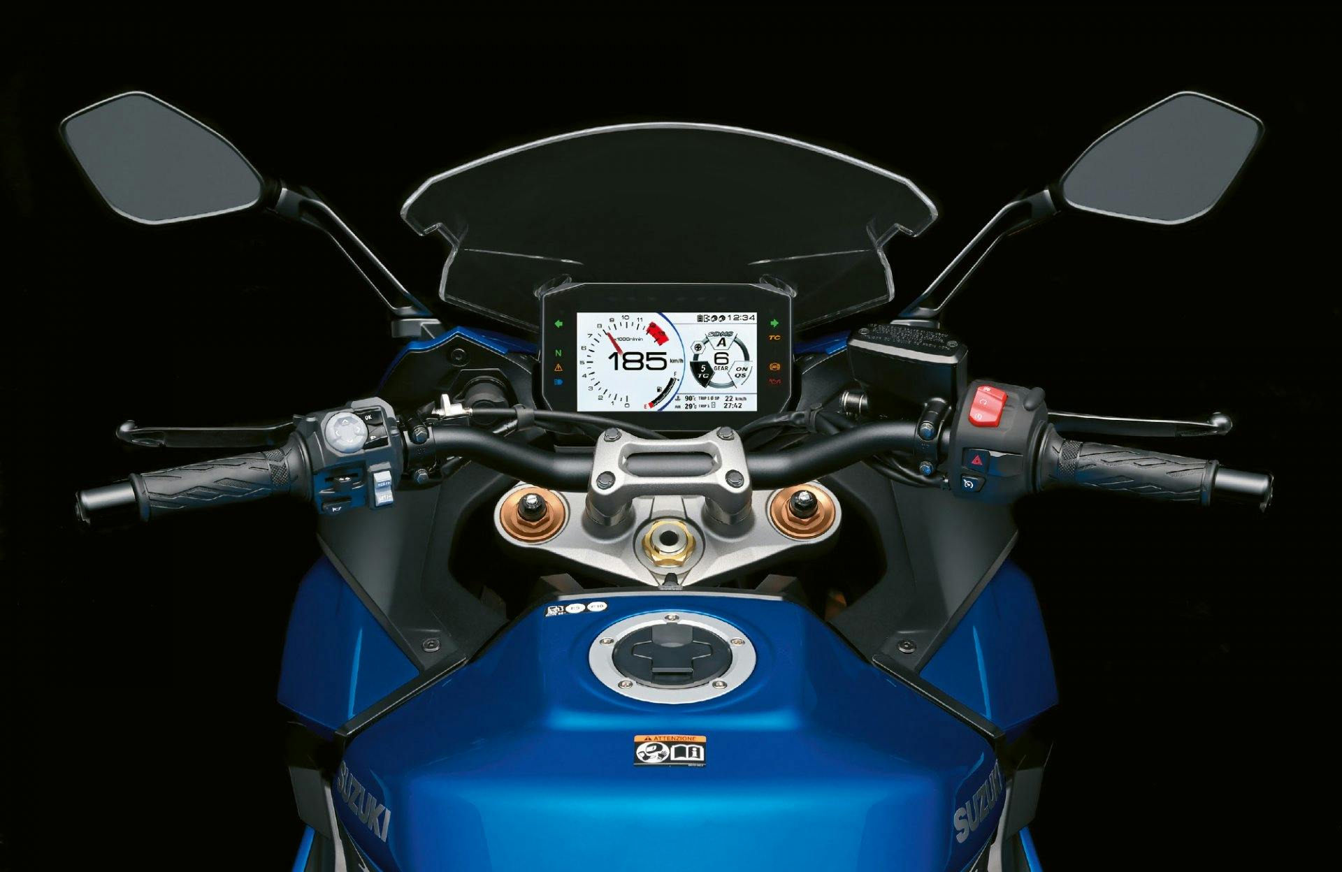 La GT est équipée d'un nouvel écran LCD TFT couleur multifonctions de 6,5 pouces avec une surface anti-rayures.