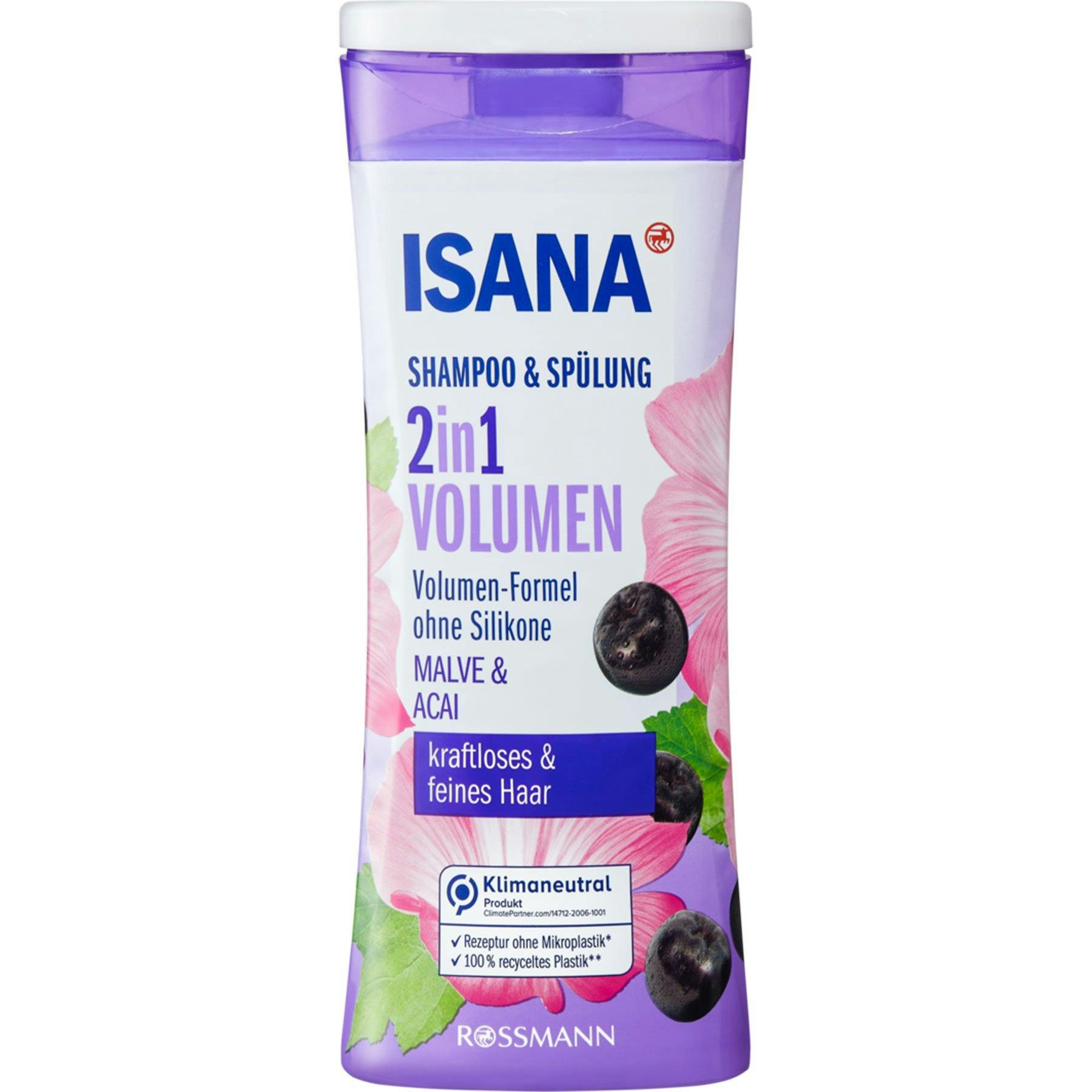 ISANA Shampooing & Après-shampooing 2 en 1: shampooing et après-shampooing traitant avec formule volumisante, pour les cheveux fins et fragiles. 1.60...