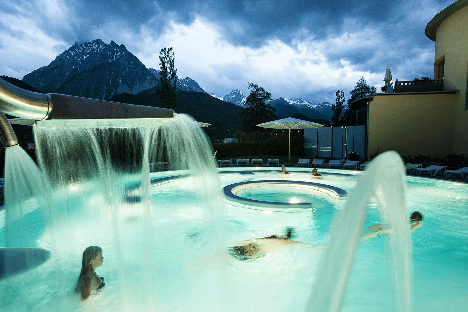 Die Bäderlandschaft im Bogn Engiadina, Scuol bietet Erholung und maximale Entspannung.