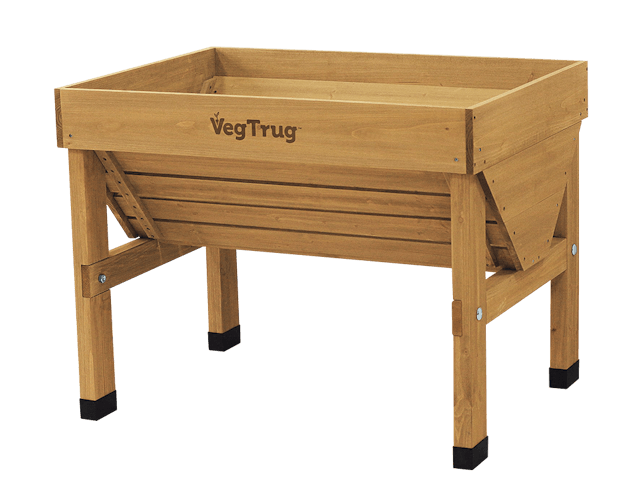 In piedi!
Cassetta per fiori Vegtrug,
100 × 78 cm, 80 cm altezza,
fr. 199.–, da Coop edile+hobby.