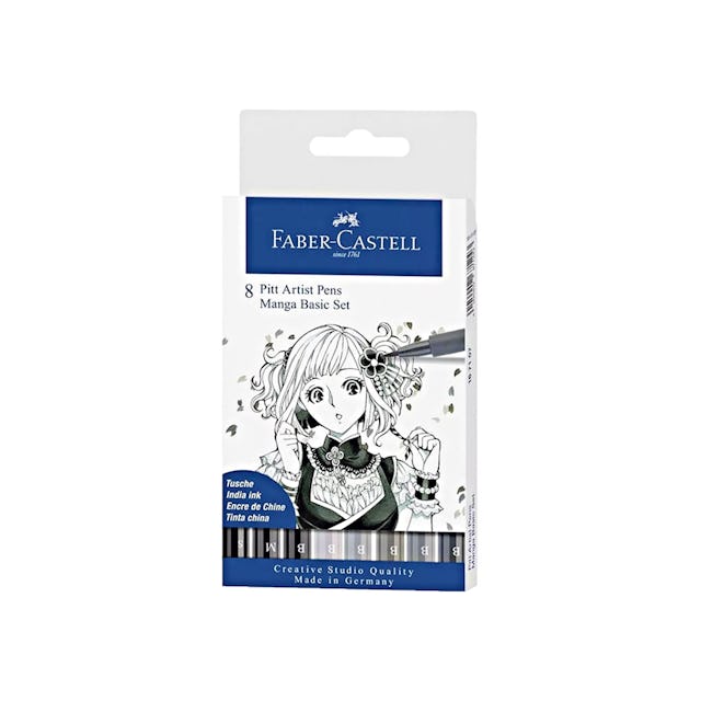 Pour devenir mangaka: Set de feutres Pitt Artist Manga Basic de Faber-Castell, 19 fr. 95/8 p., microspot.ch. Pour devenir mangaka: Set de feutres Pitt Artist Manga Basic de Faber-Castell, 19 fr. 95/8 p., microspot.ch.