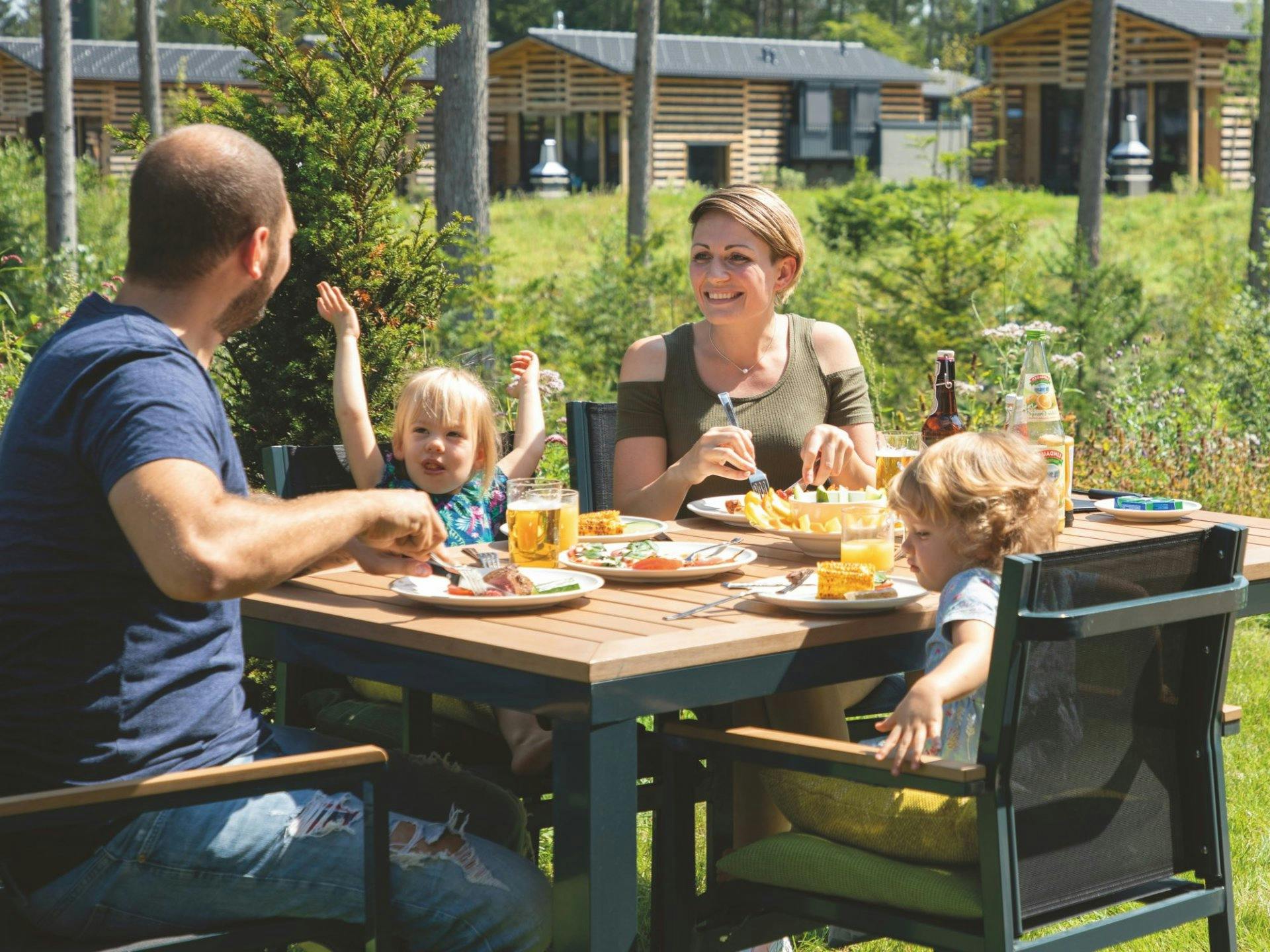 Exklusive Ferienhäuser mit eigenem Garten.