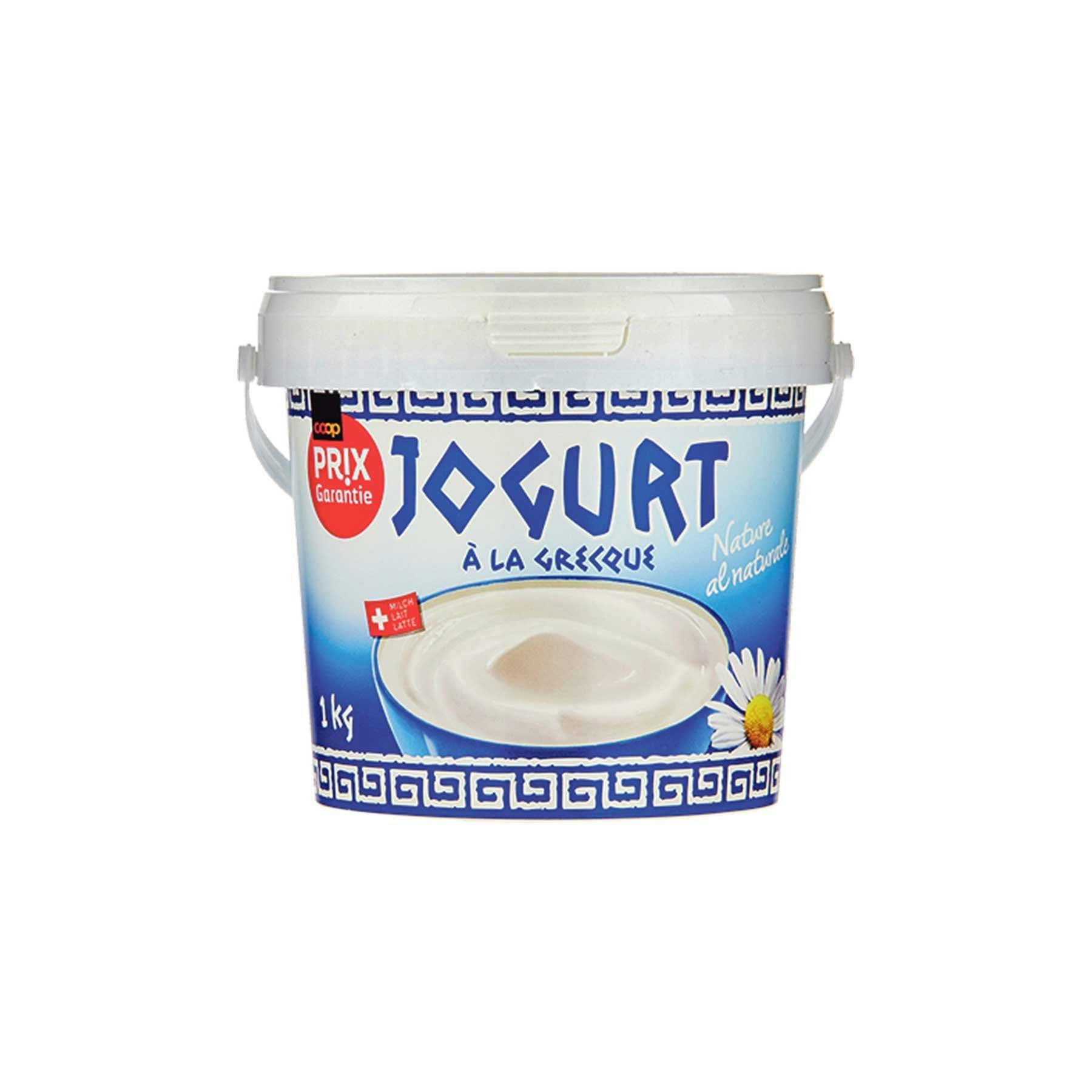 Schmeckt auch Göttern: Prix Garantie Joghurt griechischer Art, Fr. 4.05 / 1 kg, bei Coop.