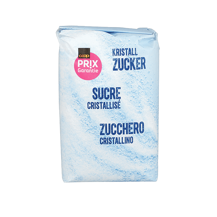 Prix Garantie
Feinkristallzucker 0.90 Franken /1 kg, bei Coop
