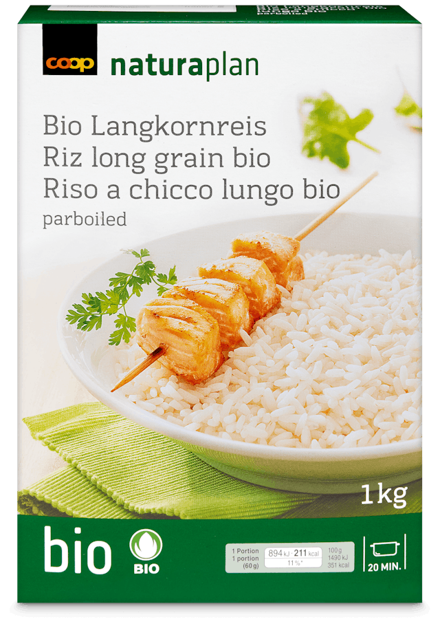 Riz long Naturaplan Bio
 3.95 francs /1 kg, Coop Riz long Naturaplan Bio
 3.95 francs /1 kg, Coop