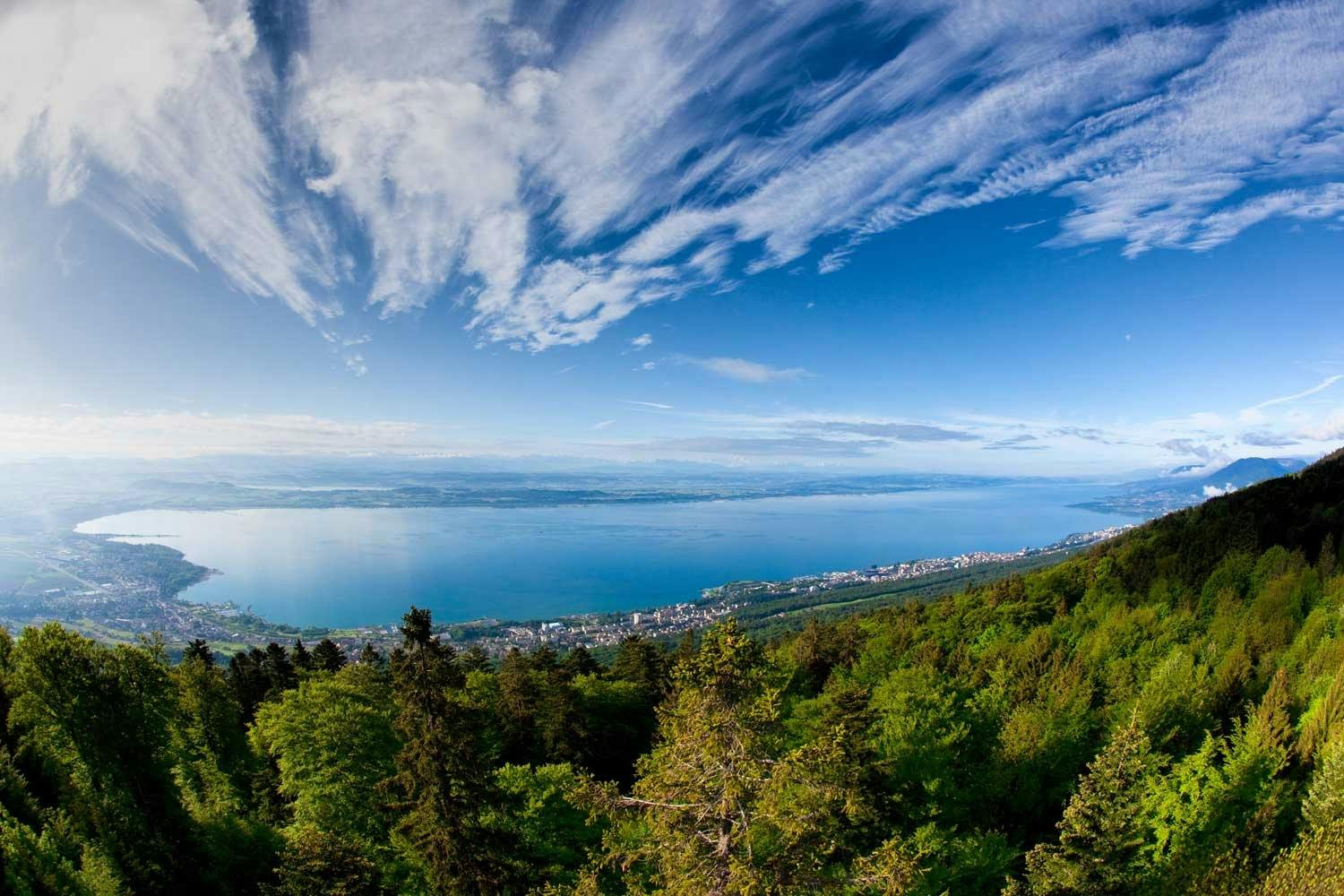 Die Aussicht vom Chaumont aus wirkt nahezu gemalt.