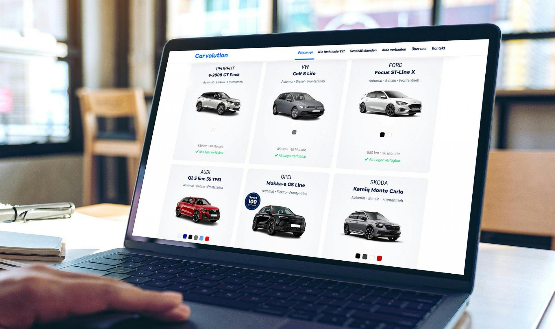 Auf Carvolution.ch hat sie ihr neues Auto ausgewählt.