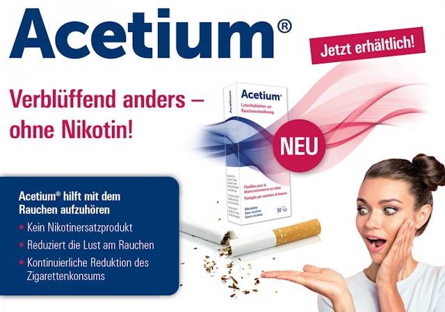 Acetium® ist in Apotheken und Drogerien erhältlich.