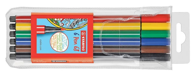 Taggare sulla carta:
Pennarelli Stabilo Pen 68,
fr. 6.95/6 pz., da Coop