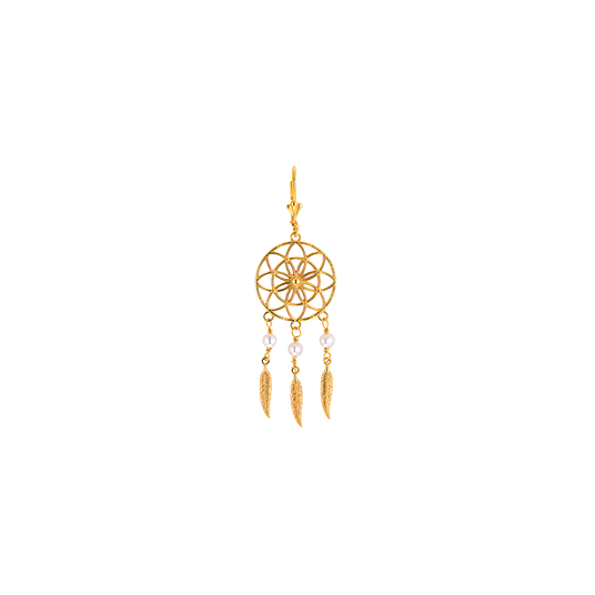 Look da festival: Orecchini in argento placcato oro con perle d’acqua  dolce, fr. 159.–, Christ Orologi & Gioielli.