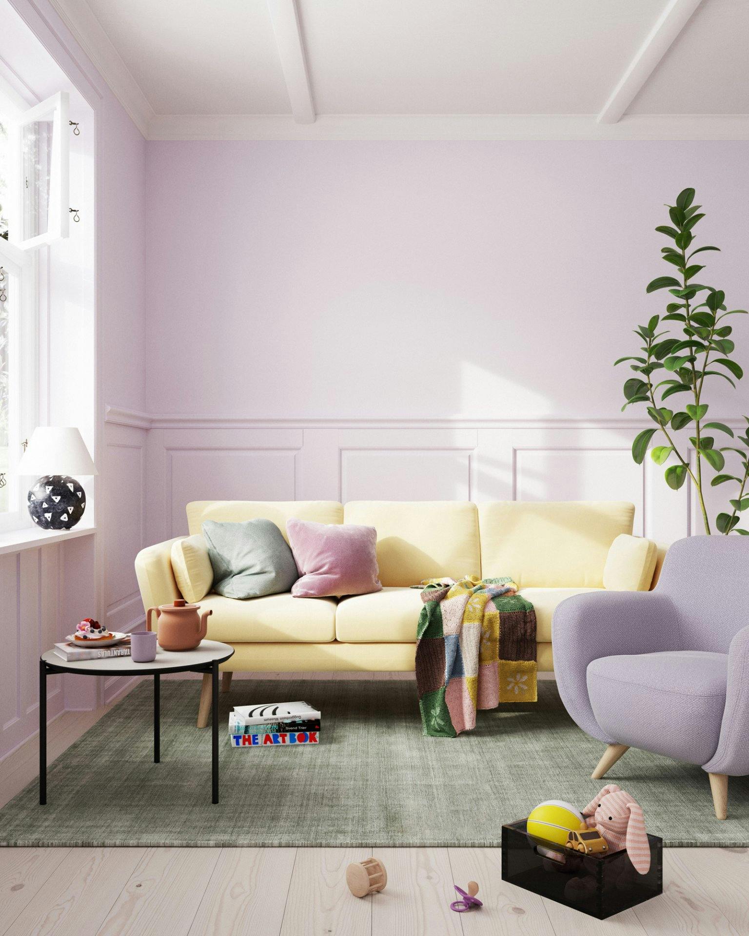 3er Sofa SIGRID in Moss Sun, 1399 Franken