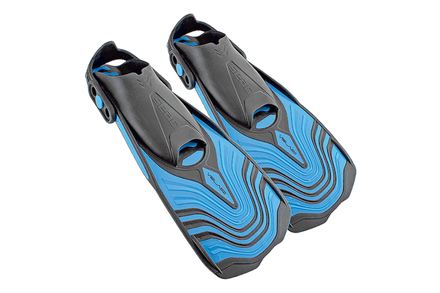 Ab in die Fluten!
Seac Flosse Vela Junior,
36–38, 29.95 Franken, 
bei Coop Bau + Hobby.