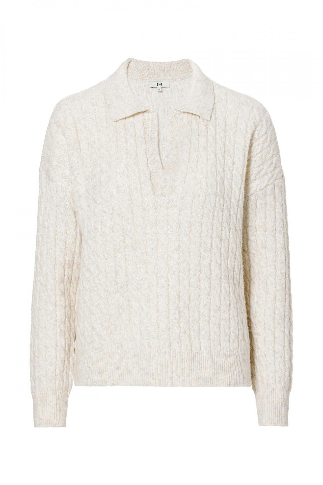 Ce pull en tricot torsadé est un compagnon élégant pour les dîners et a tout de suite l'air décontracté avec un simple jean: pull en maille, 39.95 fra...
