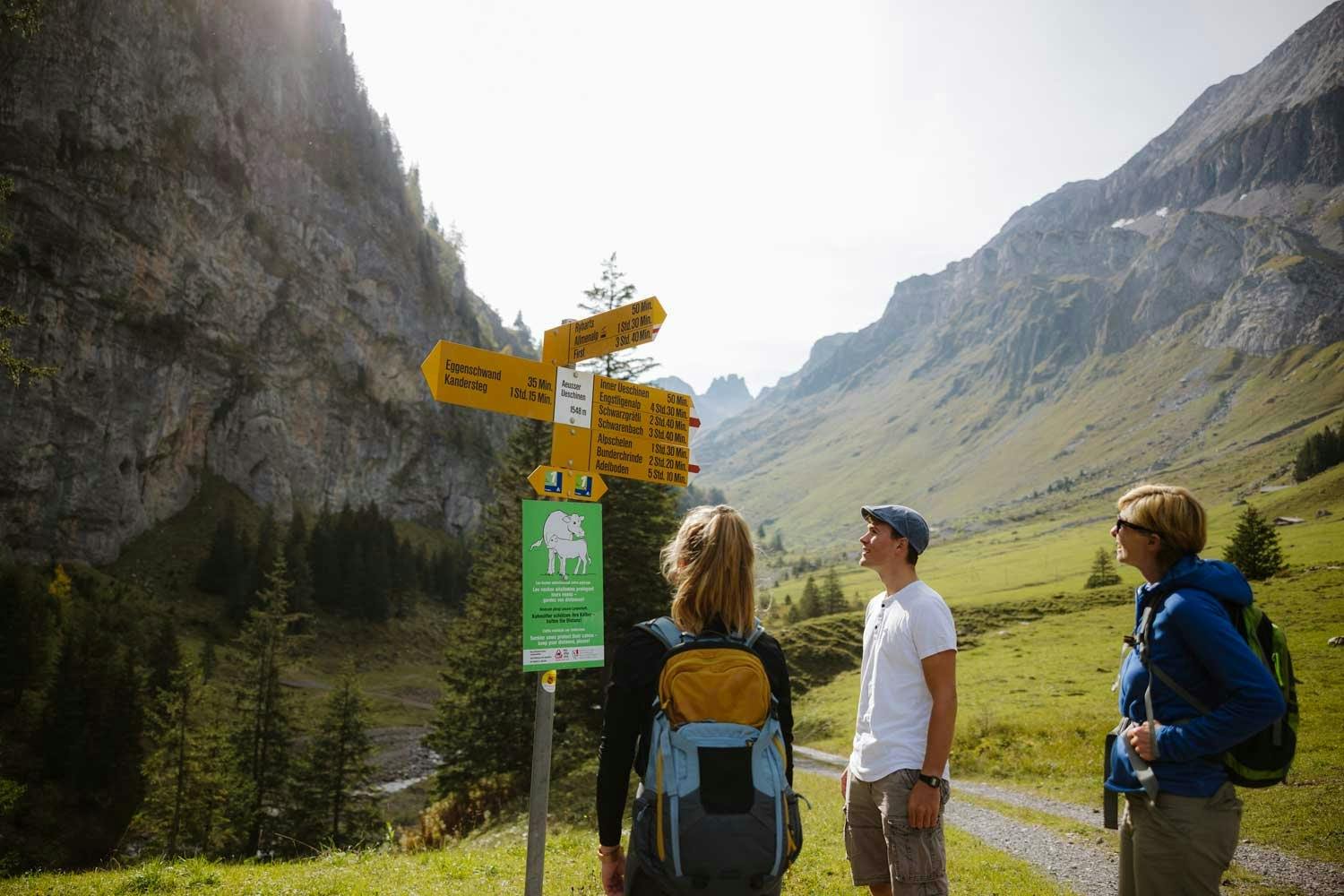Mit der Luftseilbahn Allmenalp gehts hoch hinaus. Von der Bergstation aus stehen Wander-Fans vier Routen zur Auswahl, die je nach Schweregrad zwei bis...
