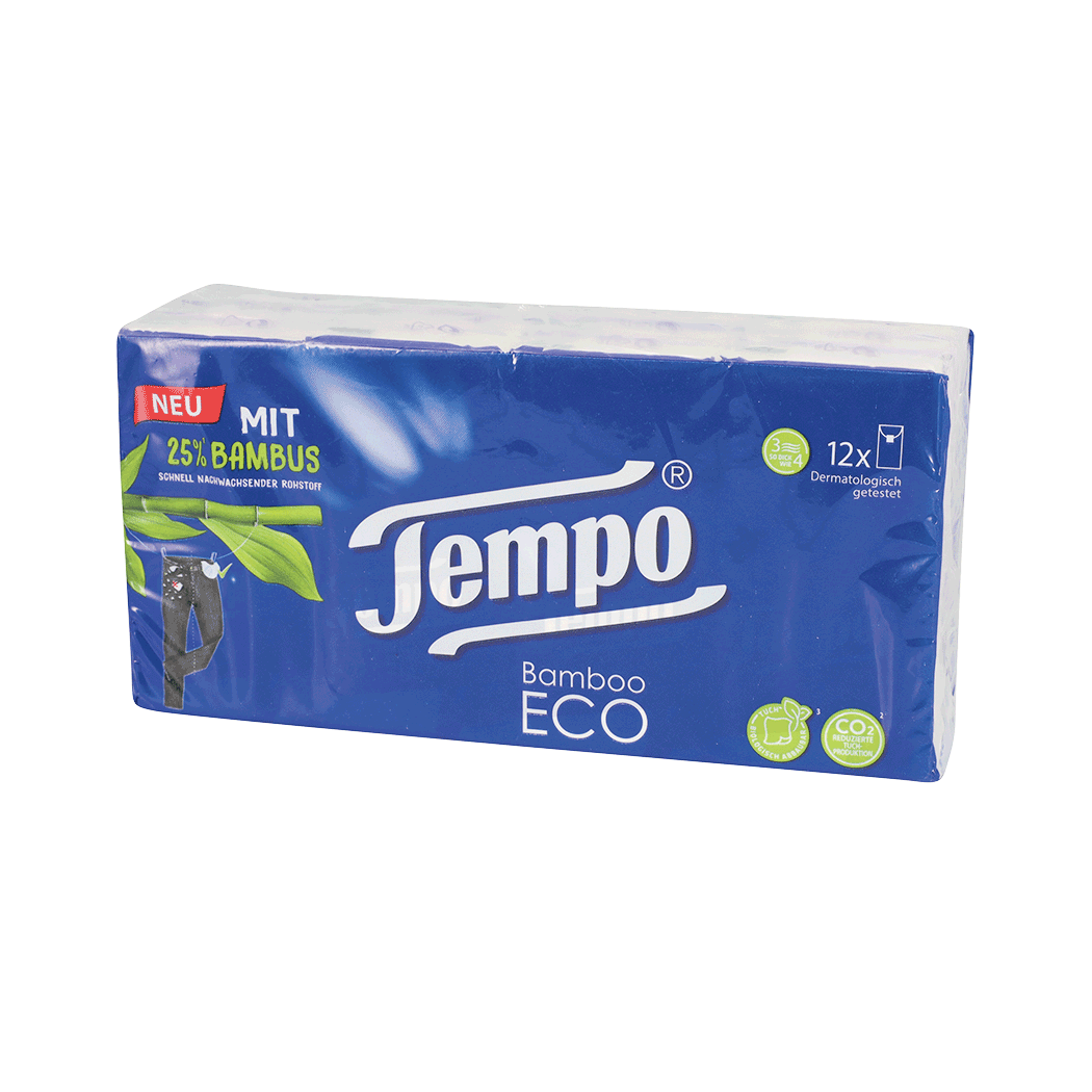 Di bambù, non di cotone: fazzoletti Tempo Bamboo Eco, fr. 3.95 /12 pz., da Coop.