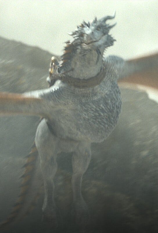 Seasmoke: Sein Name Seasmoke wird von seinem Äusseren abgeleitet, da er ein blasser, silbergrauer Drachen ist. Er ist noch ein junger Flieger und sehr...