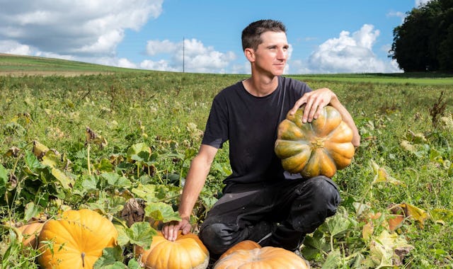 Kürbisproduzent mit Leib und Seele: Patrick Mäder.