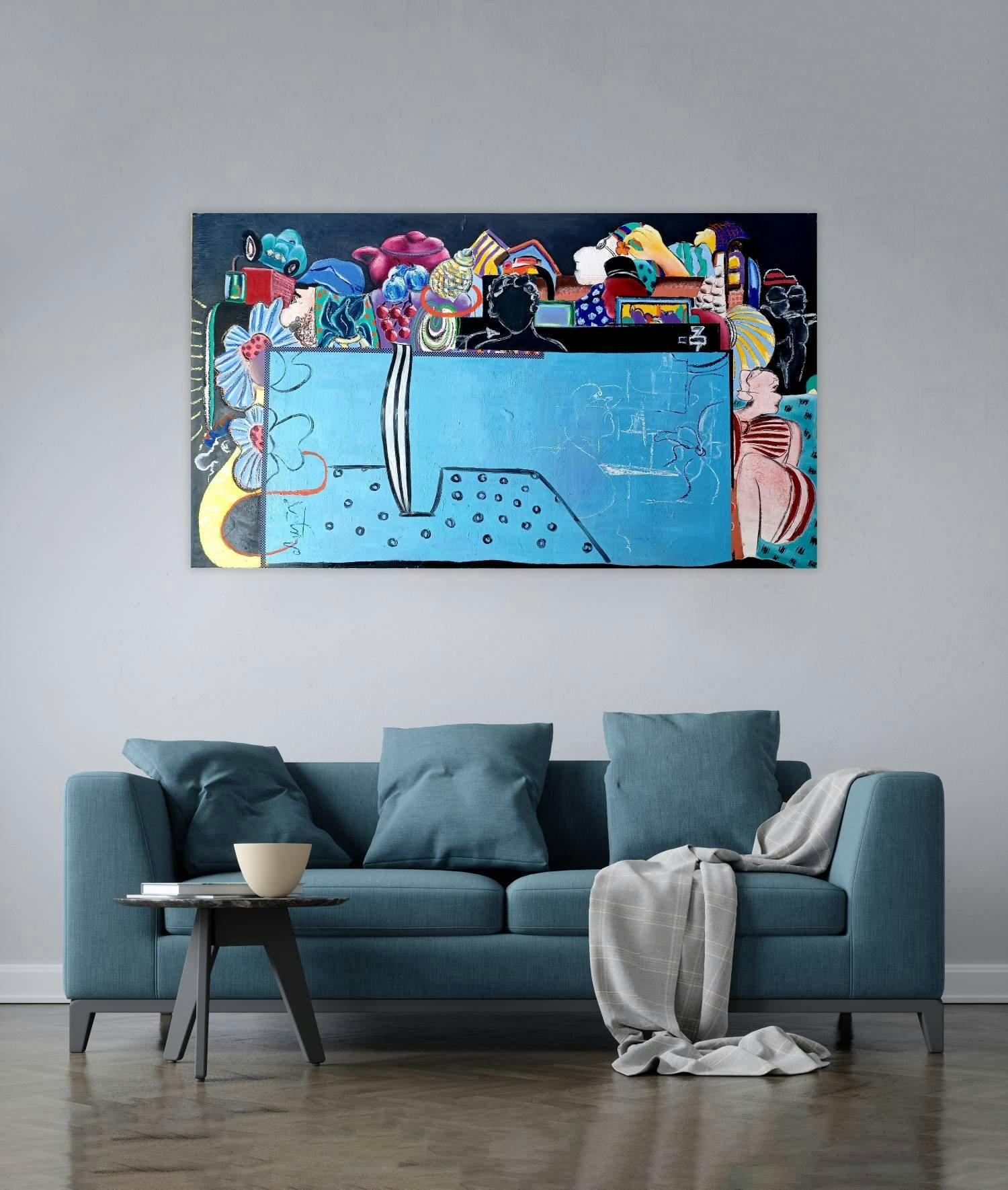 «Create your Life!» von Yolanda di Fede. Mixed Media, 107 x 180 cm