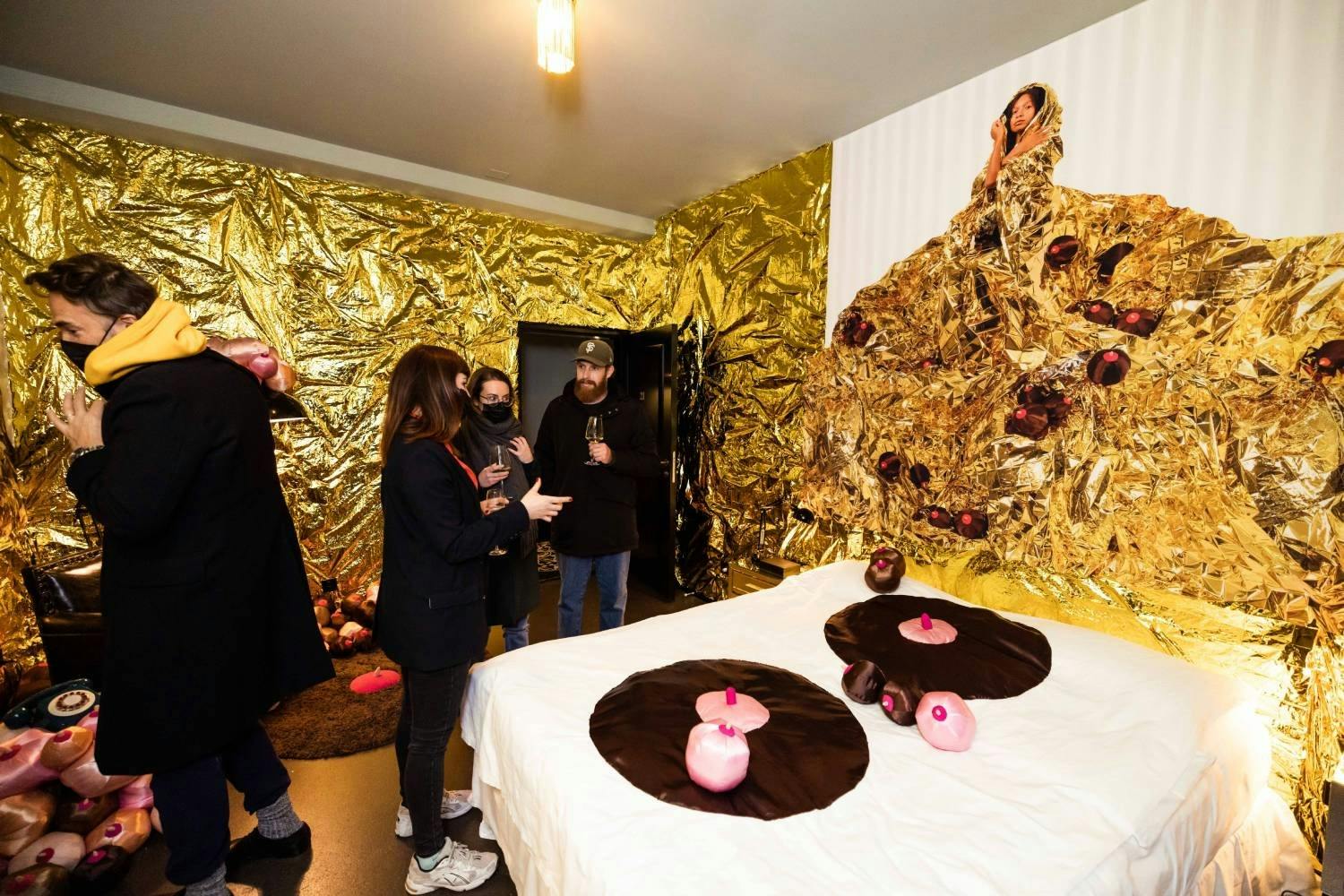 Ein Beispiel für ein Zimmer im HOTEL NOËL 2021 unter dem Motto «10 Ways to Experience Christmas in Zurich». Das Zimmer wurde von Myriam Gämperli im Ho...