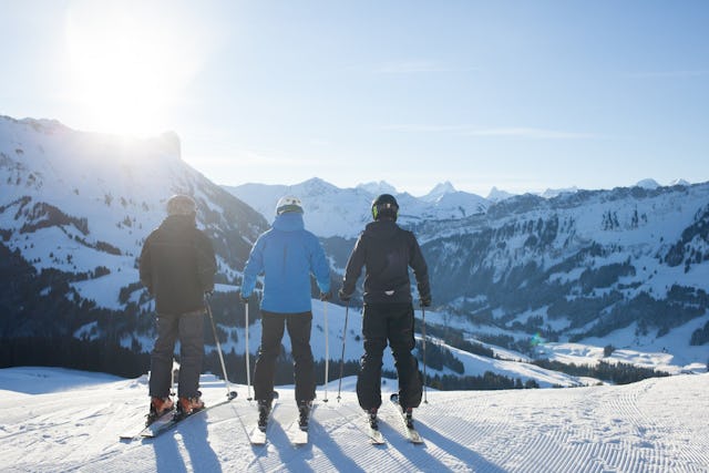 Skifahren mit Aussicht auf der Marbachegg.